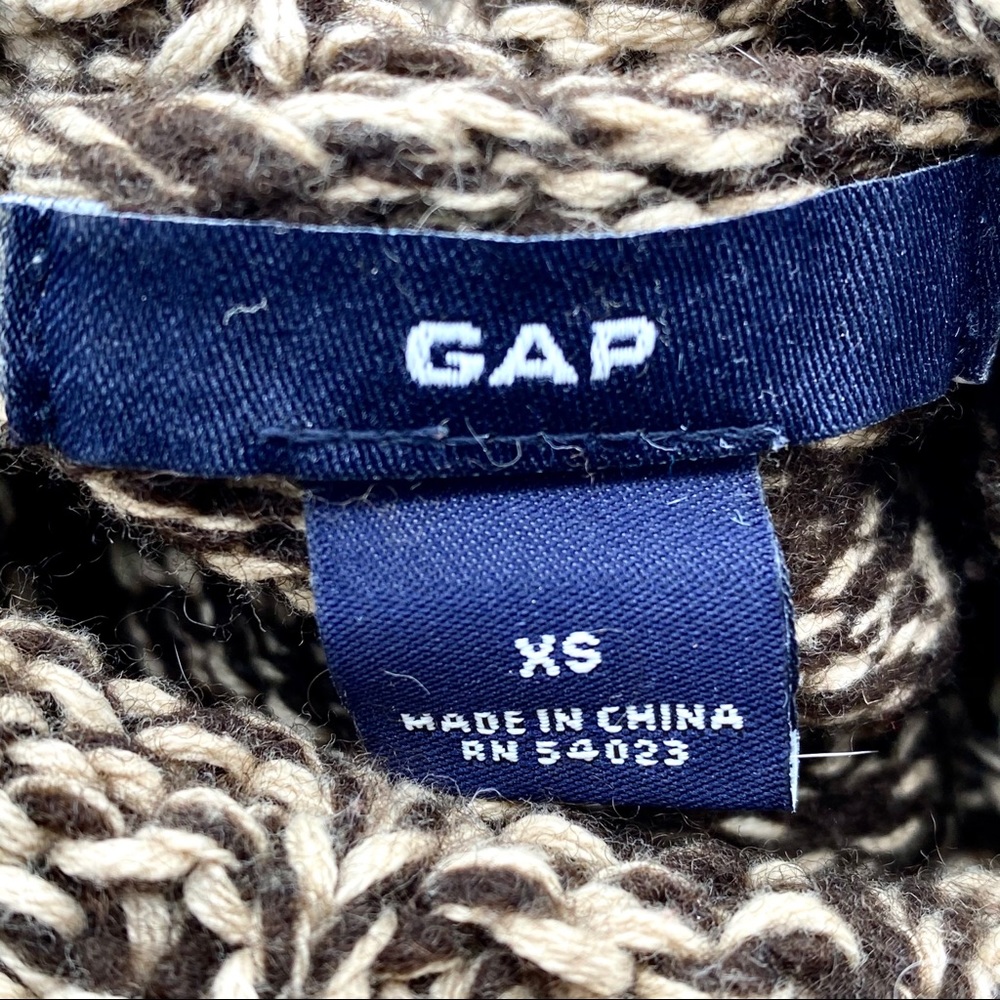EUC GAP Brown Marled Knit Turtleneck Sweater, XS - Picture 10 of 14